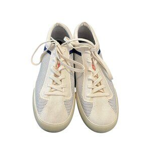 Rothy's The Lace Up Sneakers Women's 11 Navy Knit Low Top Casual Shoes Comfort